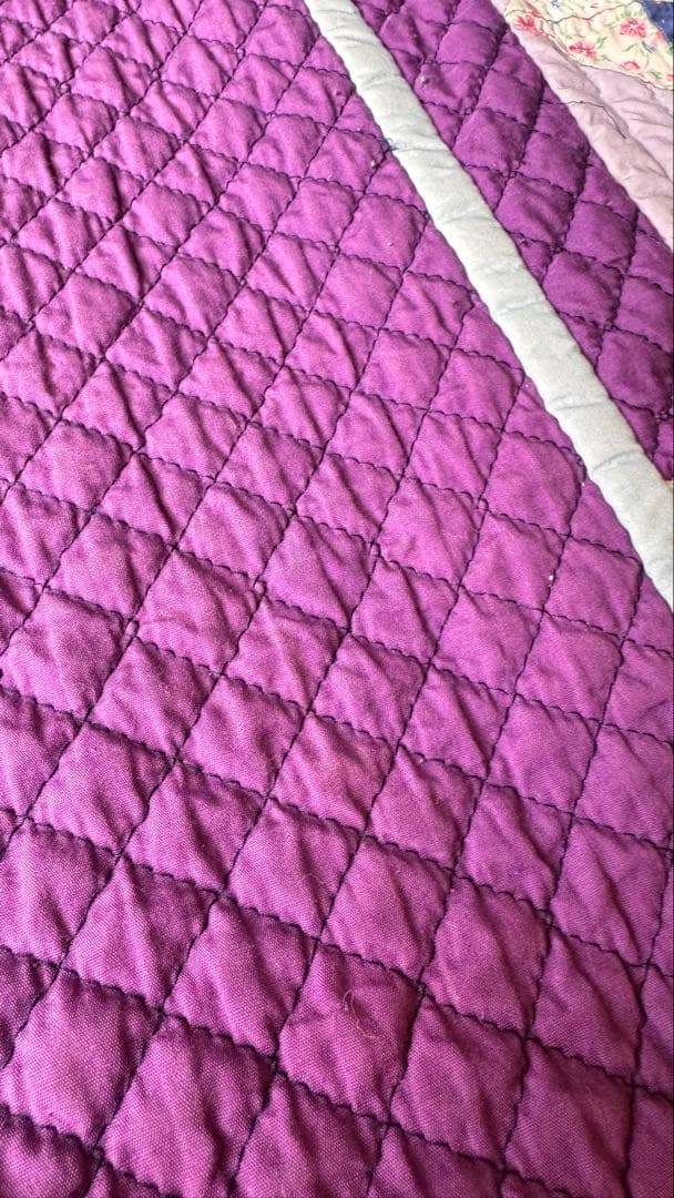 【ハンドメイド】パッチワークキルト マルチカバー　約175×245cm