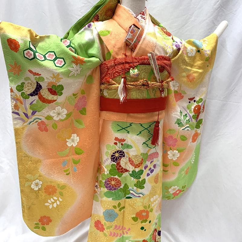 17りお29■502ag12■七五三 千總 七歳 女児 着物■美品