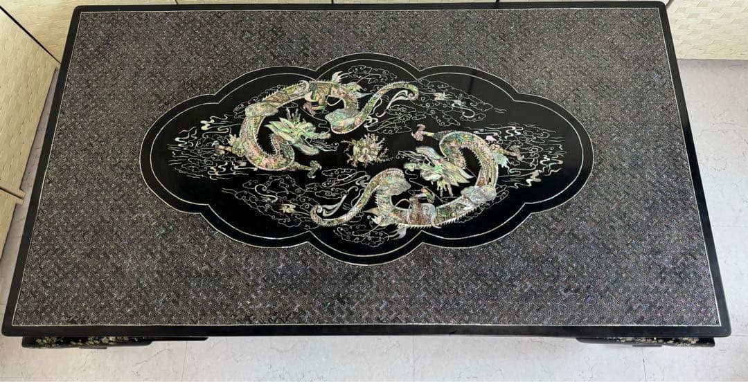 アンティーク螺鈿細工テーブル