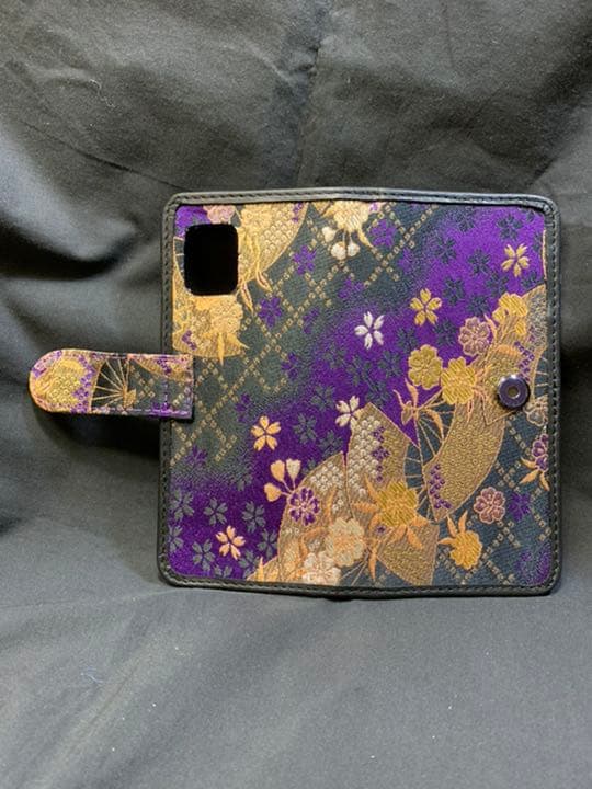 西陣織と本革の手帳型ケース