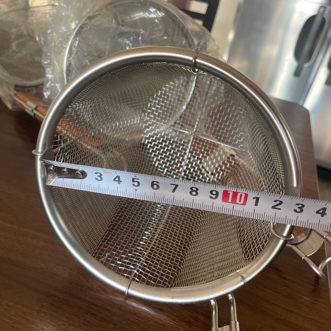 ステンレス製ミニストレーナー５個セット ラーメン、うどん。テボ
