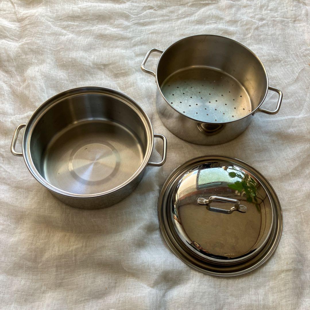 日本製　AUX ステンレス蒸し器