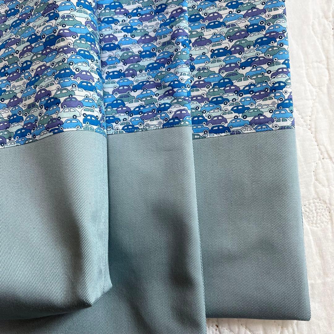 輸入リバティ　カーズ　ループ付き　絵本袋　上靴袋　体操着袋　3点