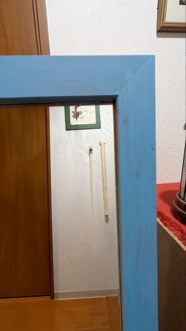 ピーコック・ブルー・フレームの全身鏡