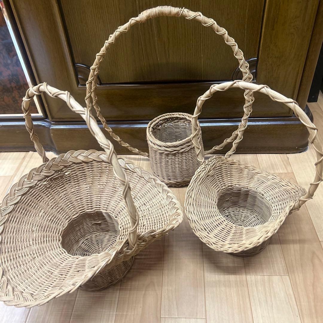 ラタン　花かご　まとめ売り