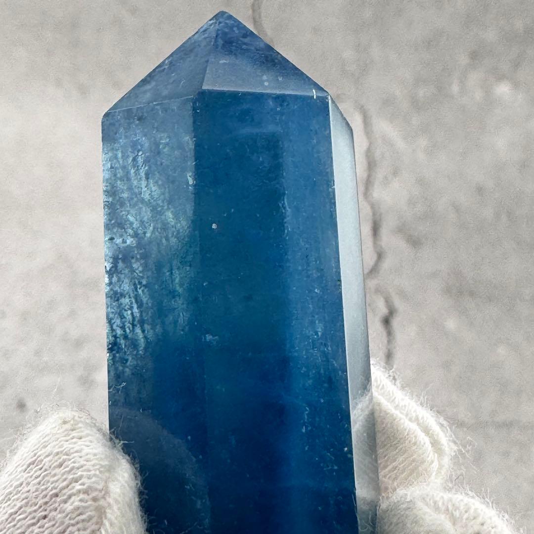 G-116アクアマリン六角ポイント　水色原石　天然石　パワーストーン