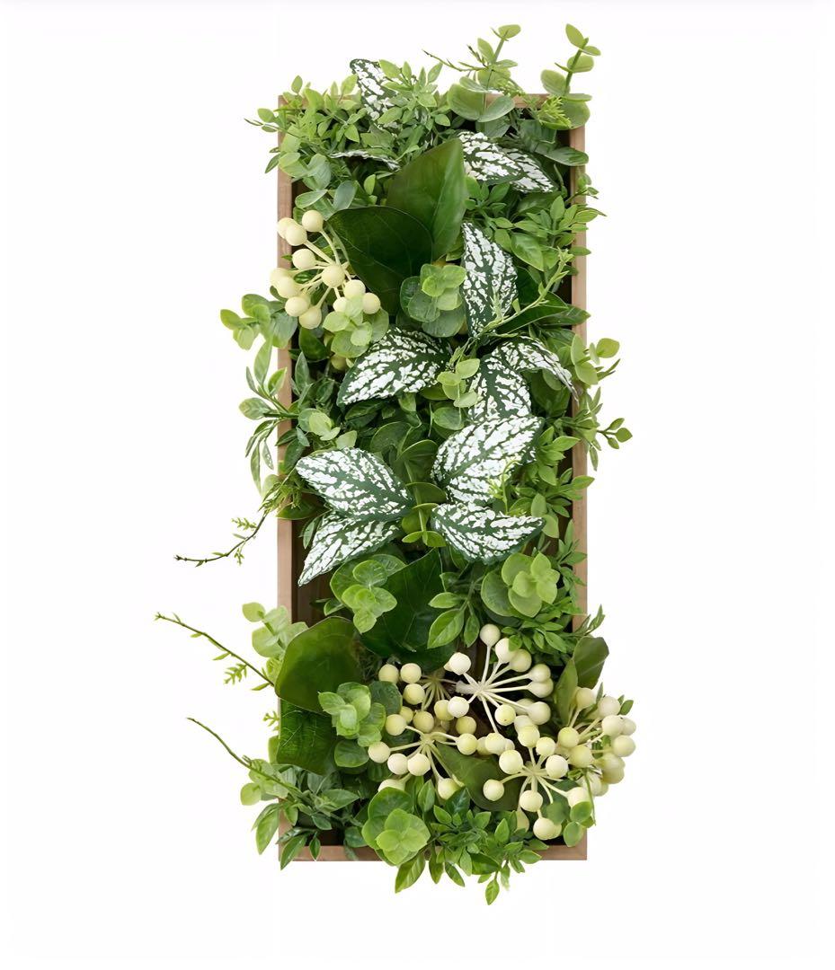 光触媒　人工観葉植物　ウォールグリーン　フェイクグリーン　壁掛けフレームs-1
