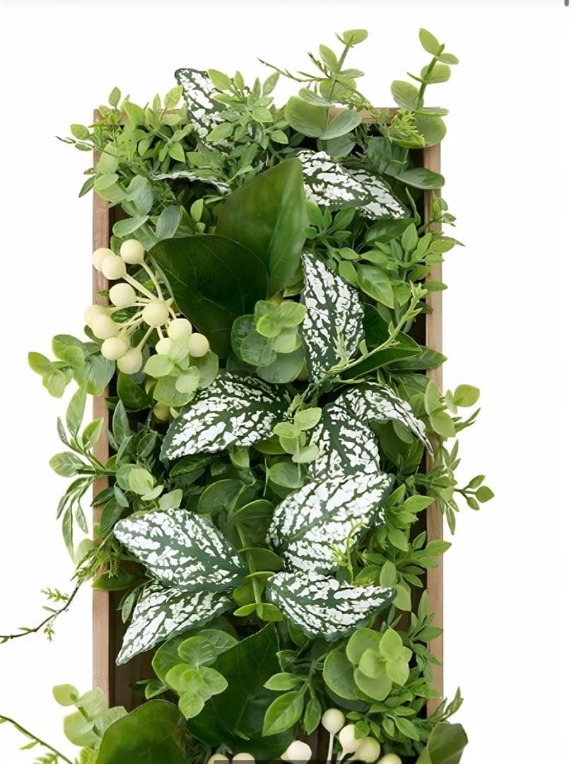 光触媒　人工観葉植物　ウォールグリーン　フェイクグリーン　壁掛けフレームs-1