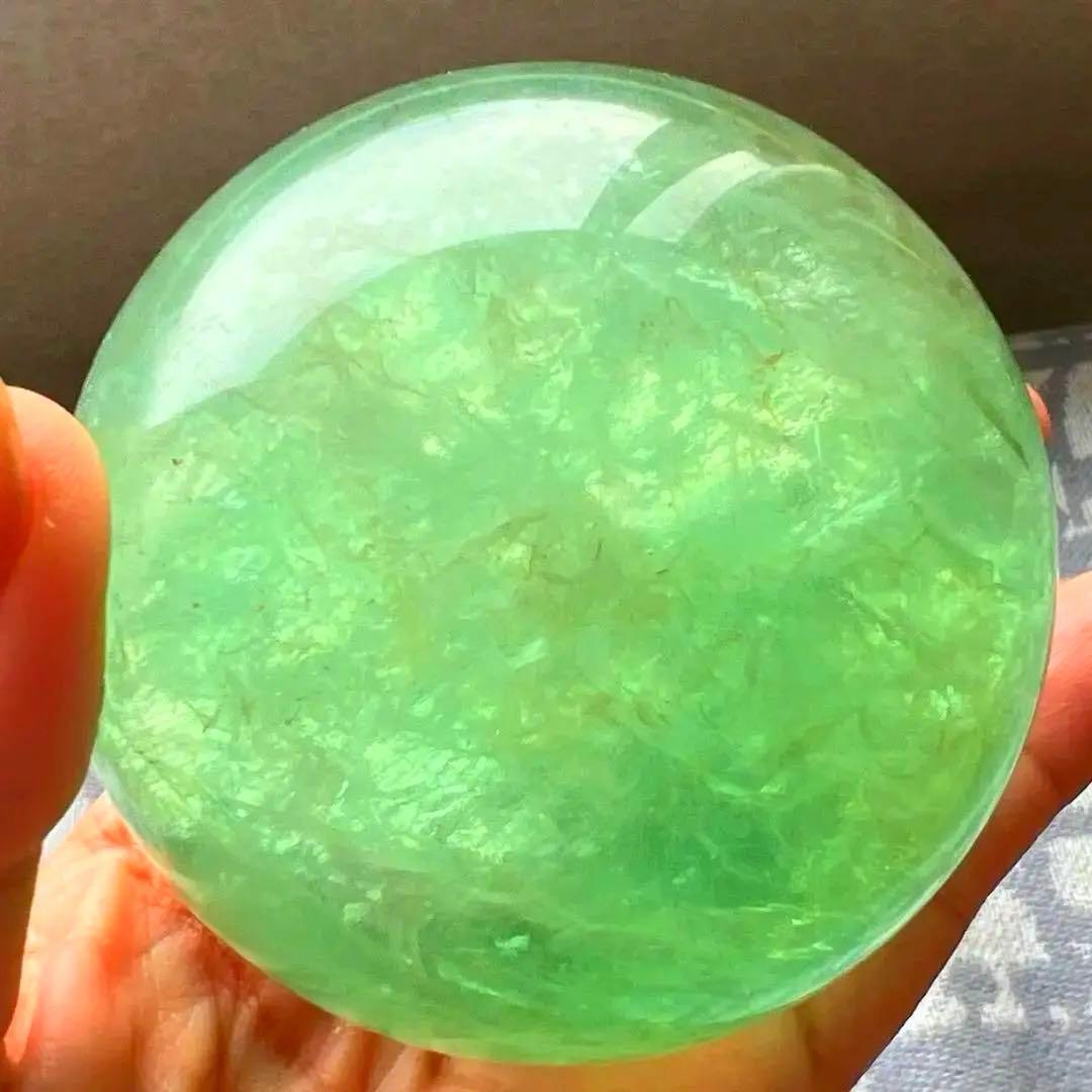 レア☆スフィア☆ブルーグリーン キラキラ虹入り