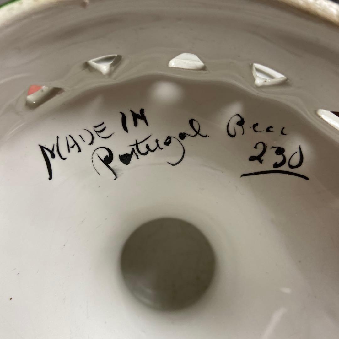 花柄陶器ケーキスタンド　ポーランドのものかも