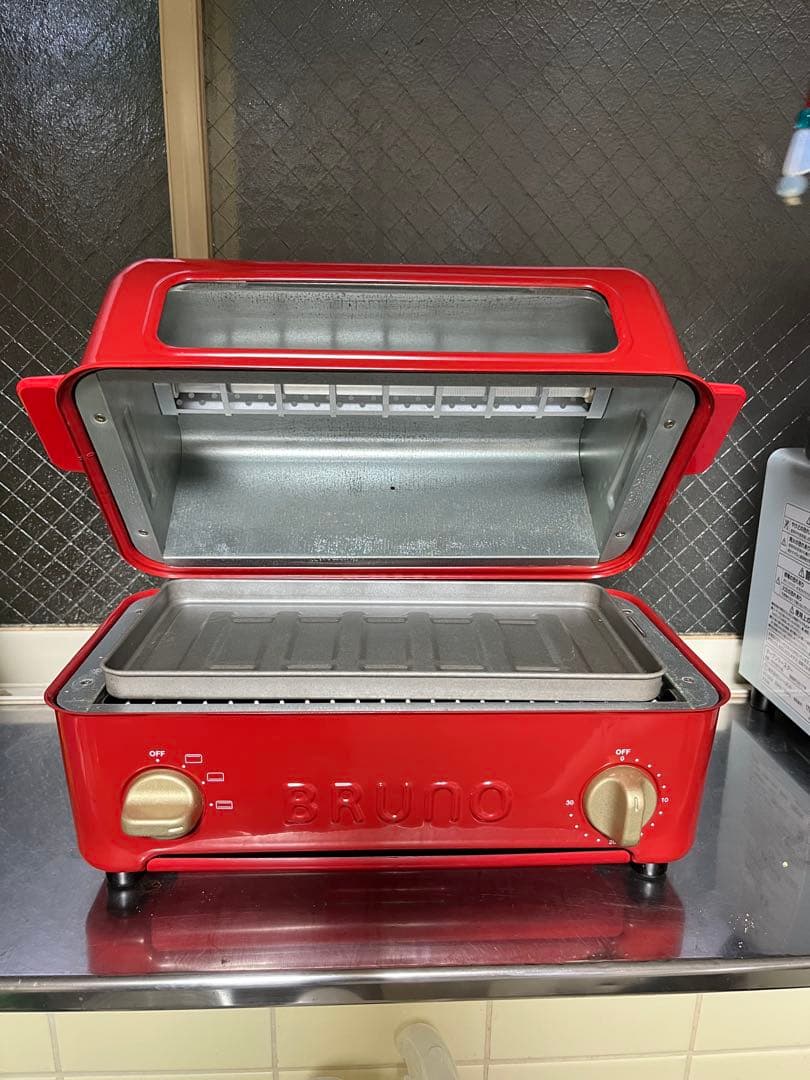 オーブントースター グリル BRUNO ブルーノ レッド 赤