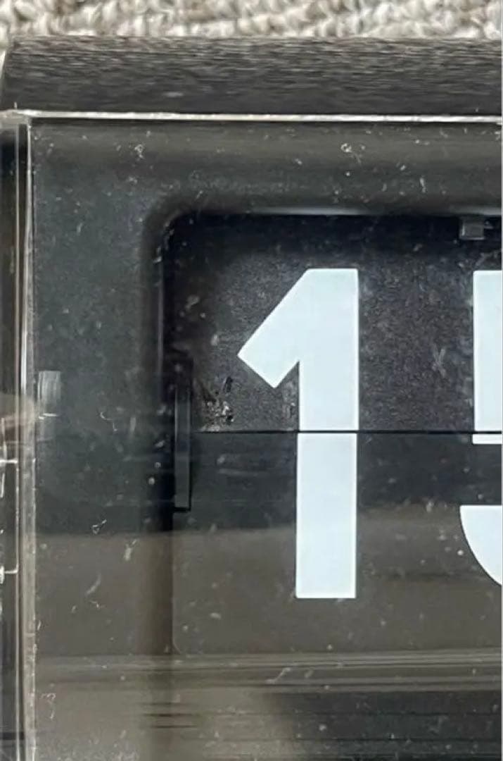 ★動作品★TWEMCO トゥエンコ パタパタ時計QT-30R 黒