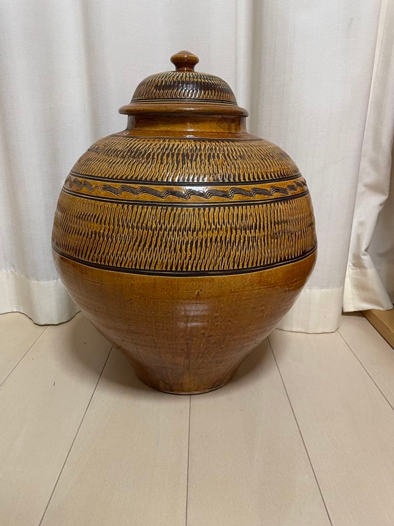 小鹿田 坂本茂木 作 高さ50cm 大壺 民藝　小鹿田焼