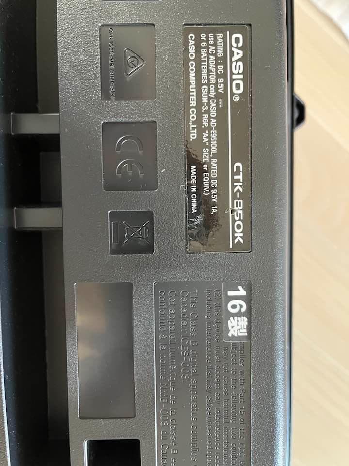 CASIO CTK-850K 61鍵盤 電子キーボード