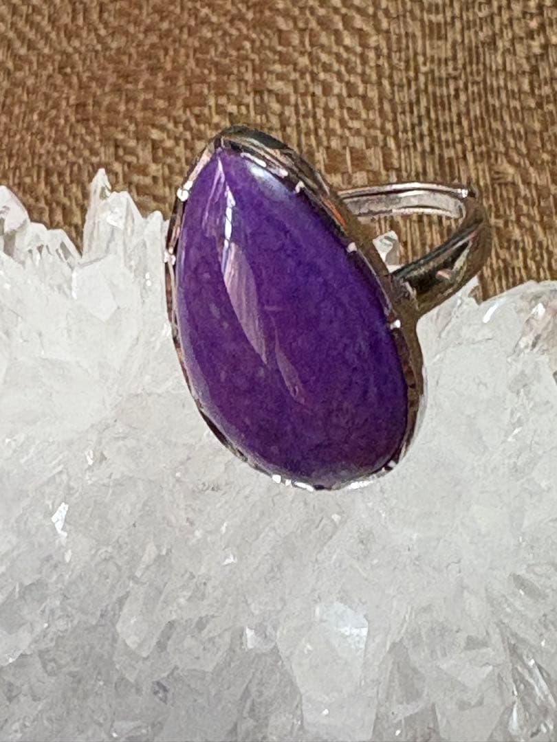 スギライト ペアシェイプシルバーリング