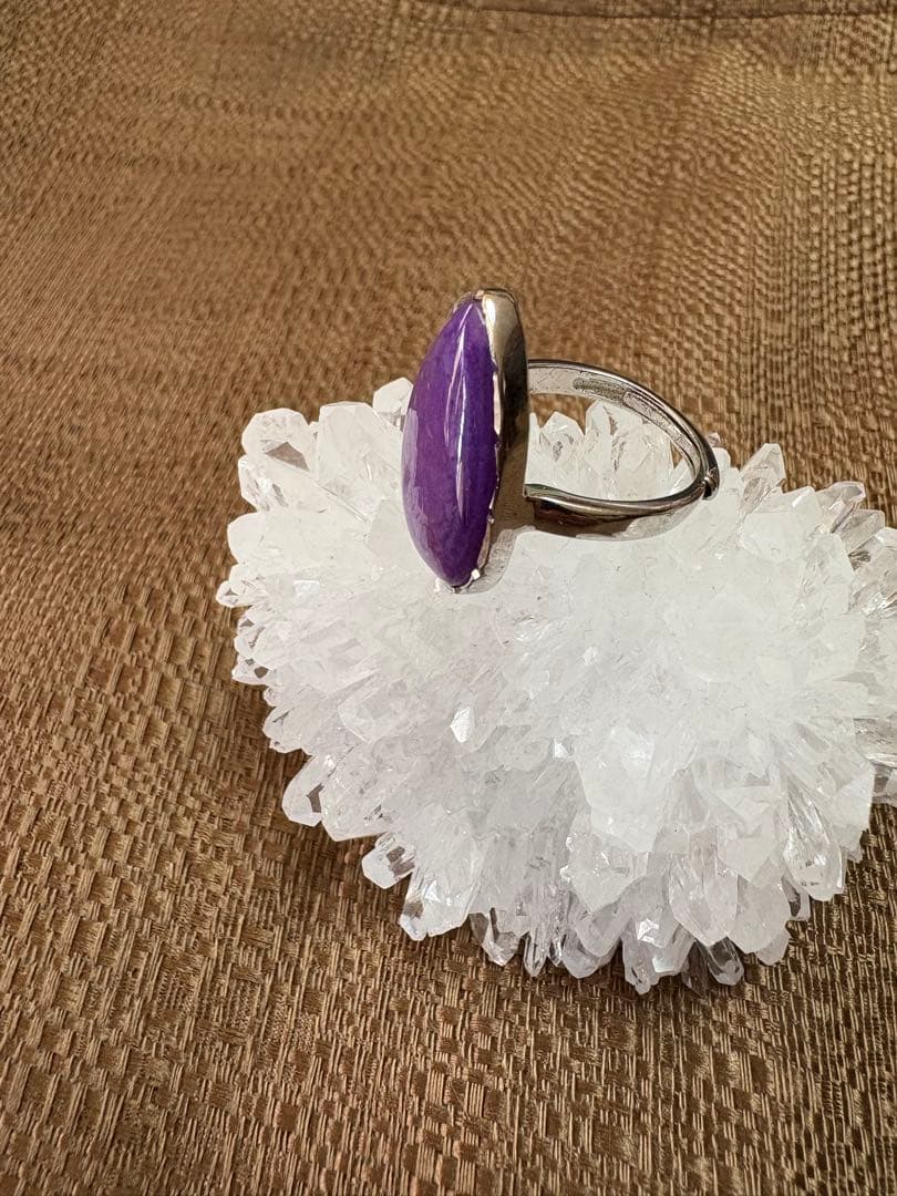 スギライト ペアシェイプシルバーリング