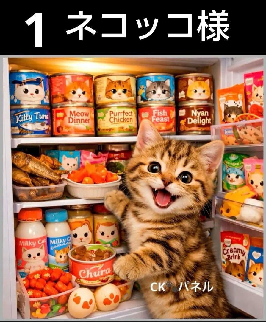 オーダーページ　ハンカチ123 にゃん冷蔵庫柄　ハンドメイド3/20