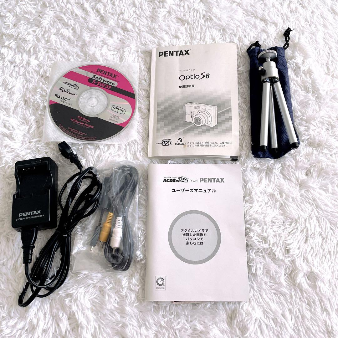 PENTAX 極美品✨Optio E85コンパクトデジタルカメラ　付属品多数三脚