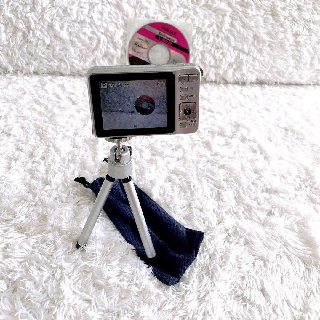 PENTAX 極美品✨Optio E85コンパクトデジタルカメラ　付属品多数三脚
