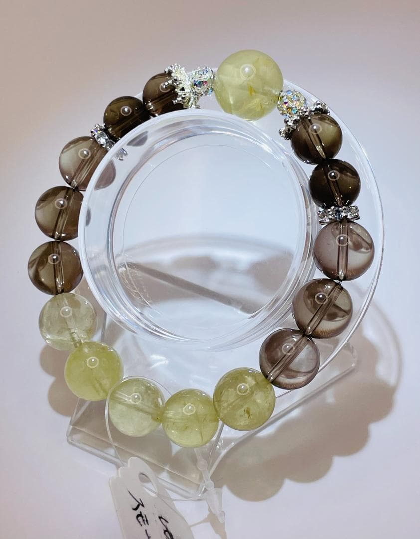 【レモンシトリン/スモーキークォーツ】内径約16.5cm 浄化済み No,431