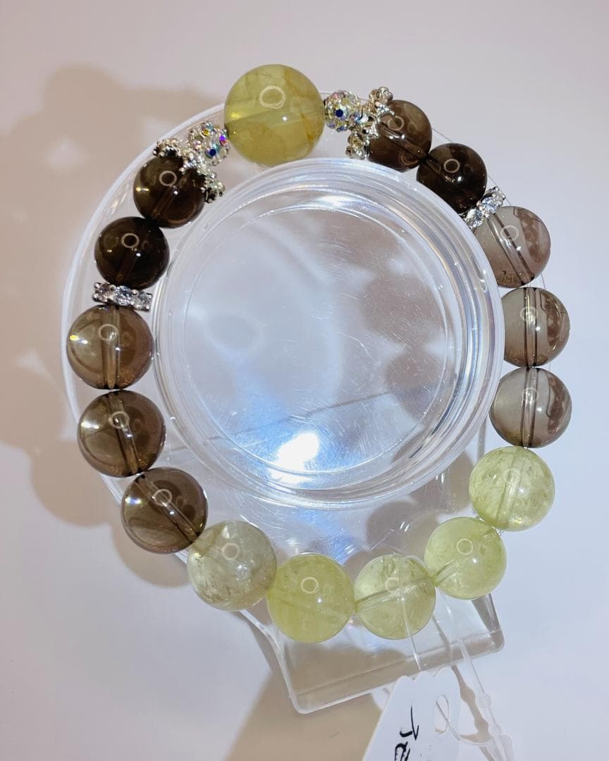 【レモンシトリン/スモーキークォーツ】内径約16.5cm 浄化済み No,431