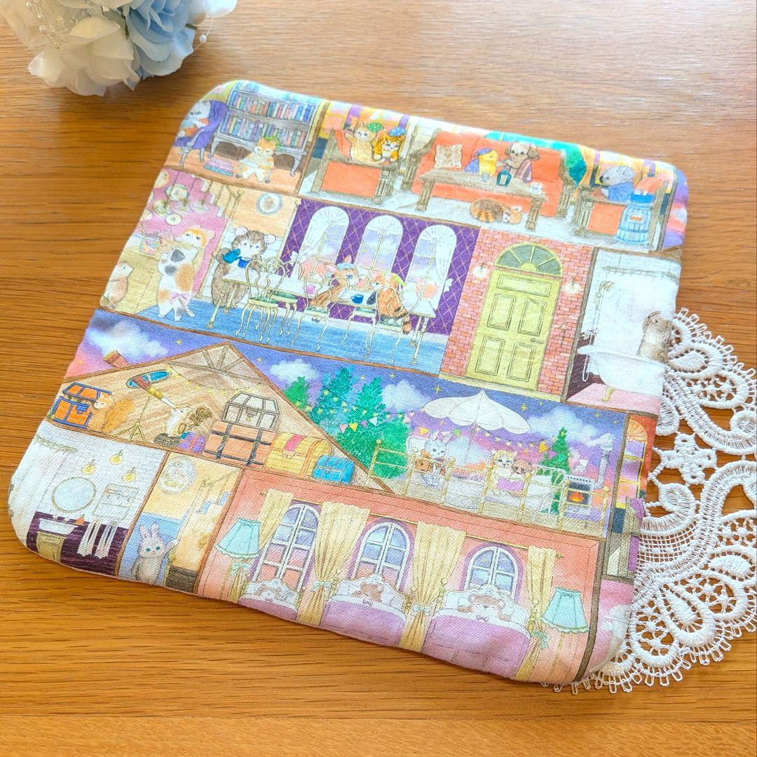 ふわふわガーゼハンカチ⭐️ユキエモン☆ラビリンスハウス　ピンク