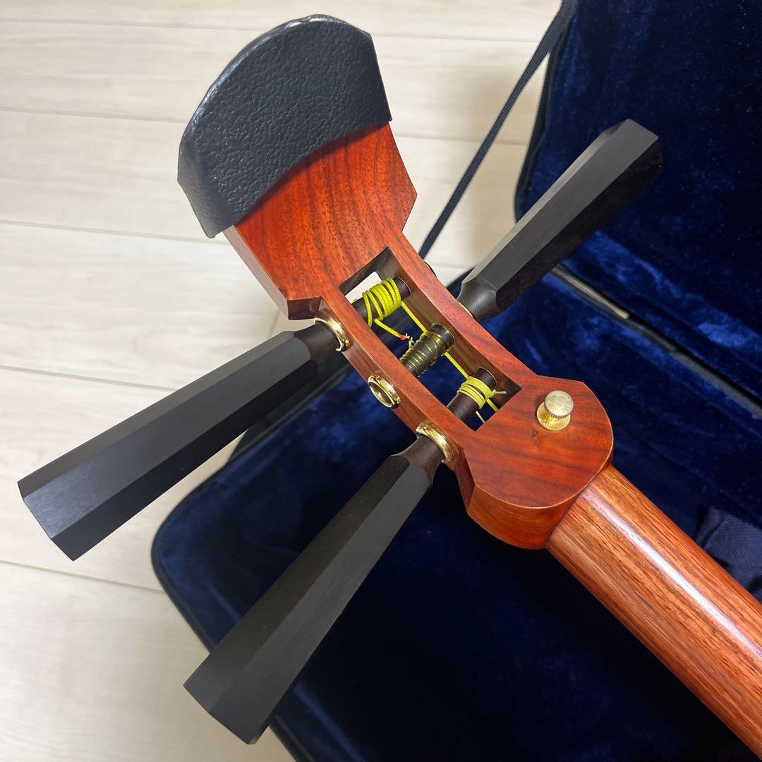 津軽三味線 太棹 初心者セット 三味線 合皮 ハードケース 撥 駒付き