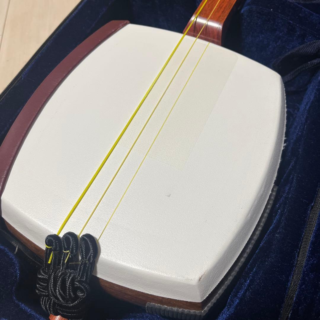 津軽三味線 太棹 初心者セット 三味線 合皮 ハードケース 撥 駒付き