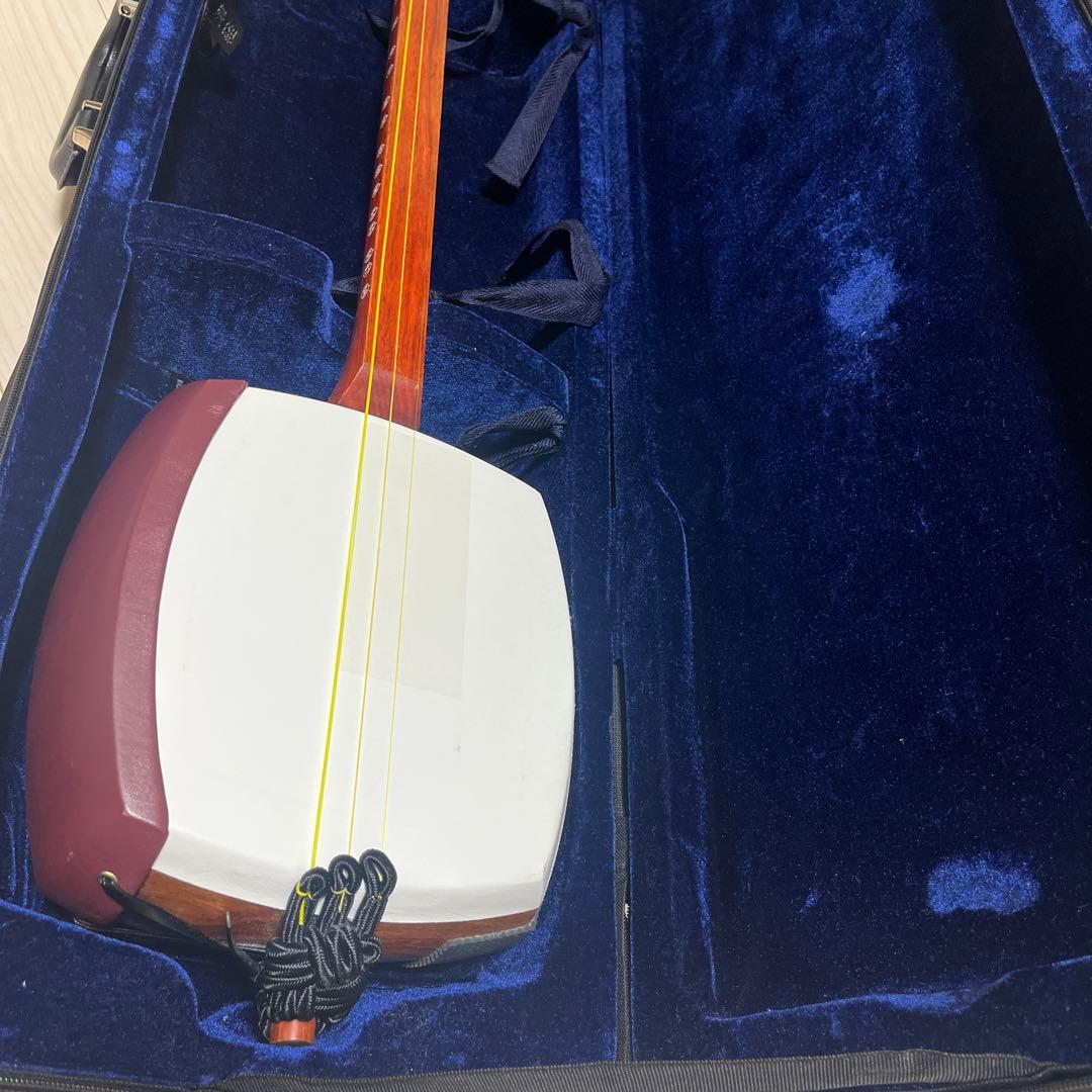 津軽三味線 太棹 初心者セット 三味線 合皮 ハードケース 撥 駒付き