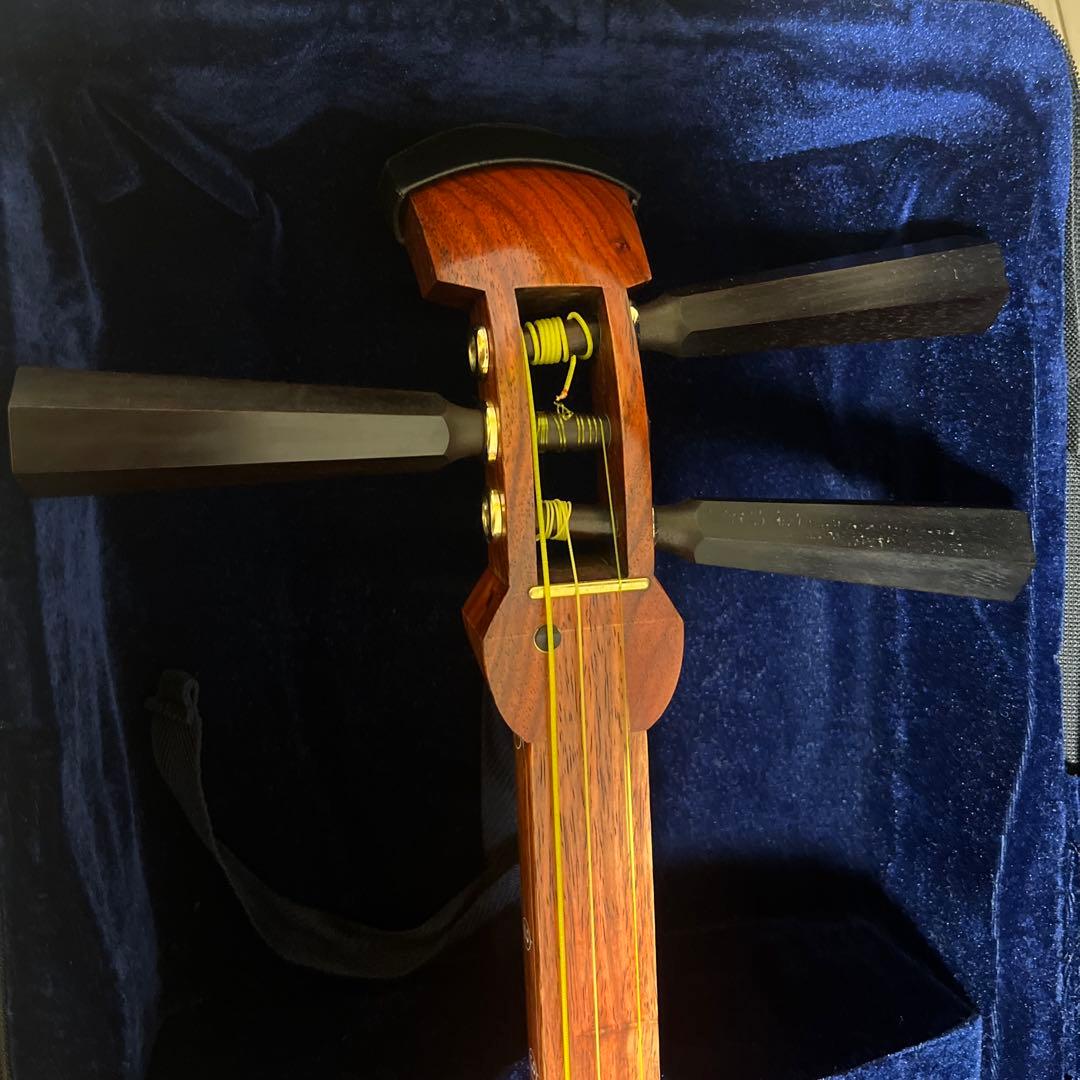 津軽三味線 太棹 初心者セット 三味線 合皮 ハードケース 撥 駒付き