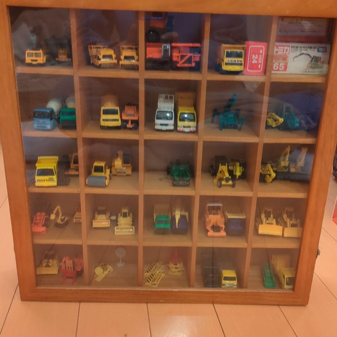 トミカ他の建設車両セット 約47個まとめ売り（木製ケース付き）