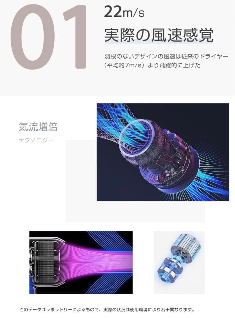 ドライヤー  大風量 冷風熱風交互機能 3段階調整 速乾