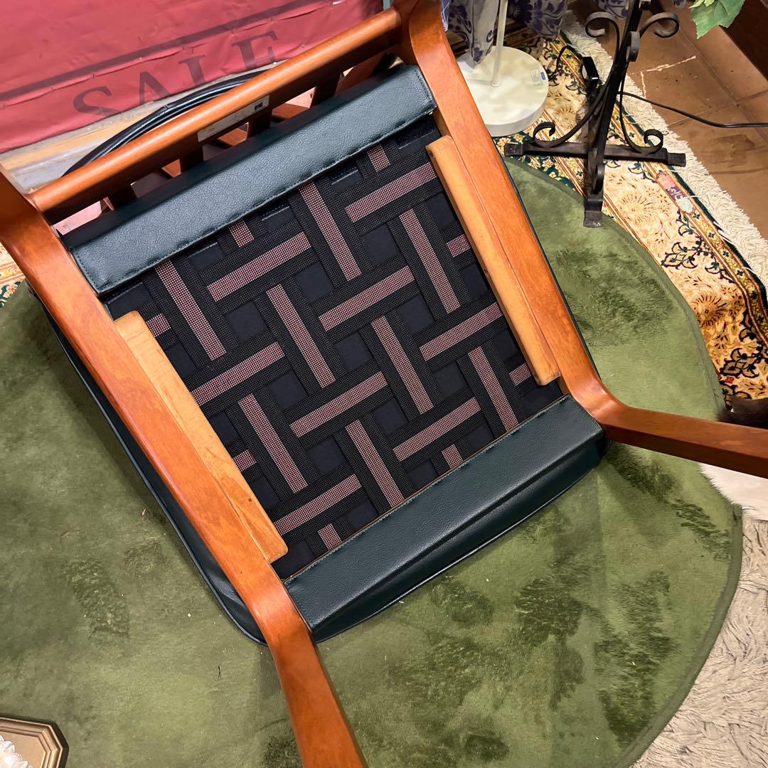 Sale ヴィンテージ 富士ファニチャー　革張りチェア　軽量　美品