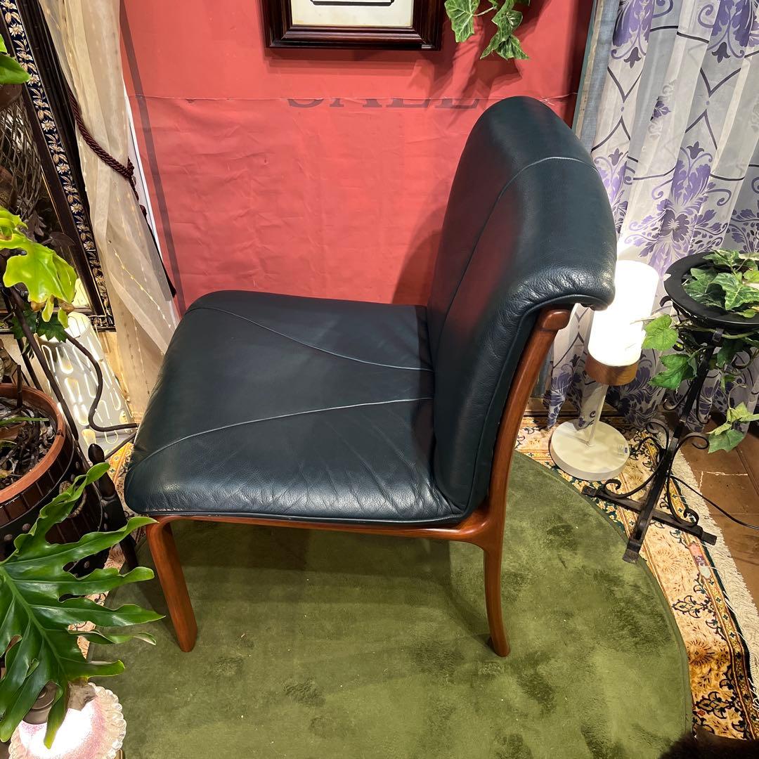 Sale ヴィンテージ 富士ファニチャー　革張りチェア　軽量　美品