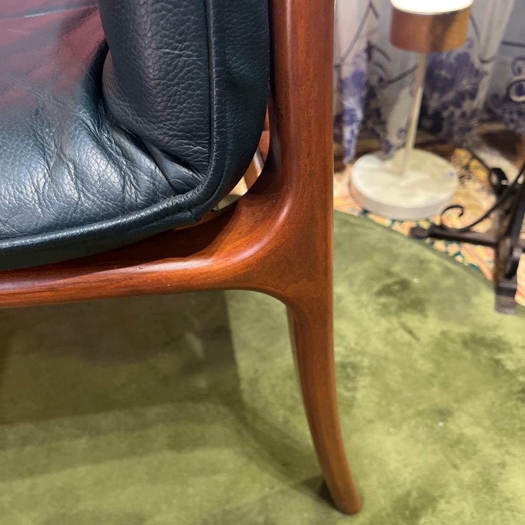 Sale ヴィンテージ 富士ファニチャー　革張りチェア　軽量　美品