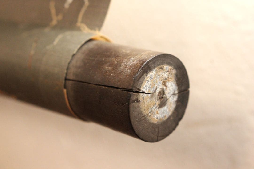 No5679 掛軸　在印　落款　三行書　紙本　書画　墨跡　伊藤博文？送料無料