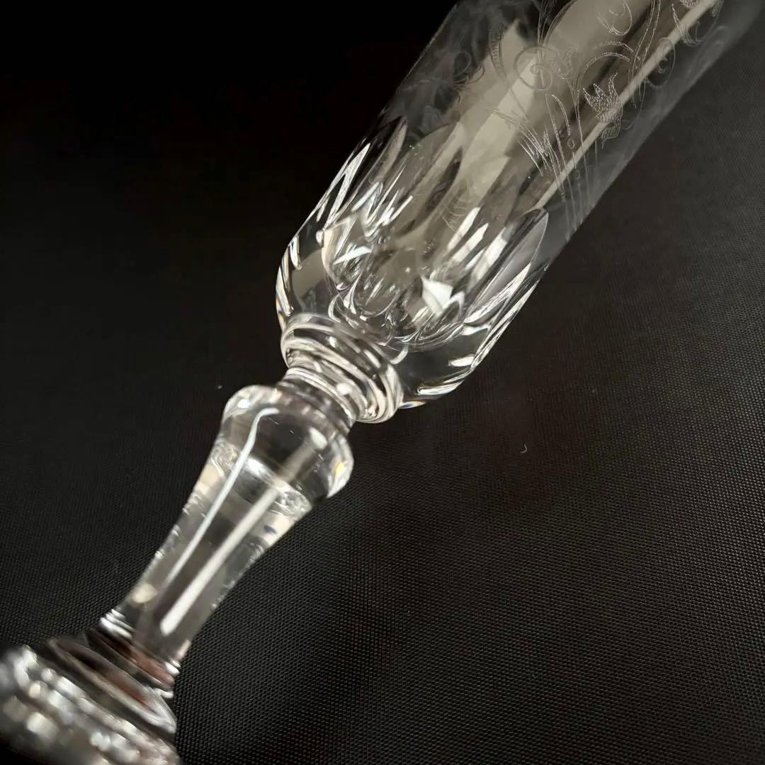 【美品】【バカラ】 パルメ 不死鳥 エッチング シャンパンフルート グラス