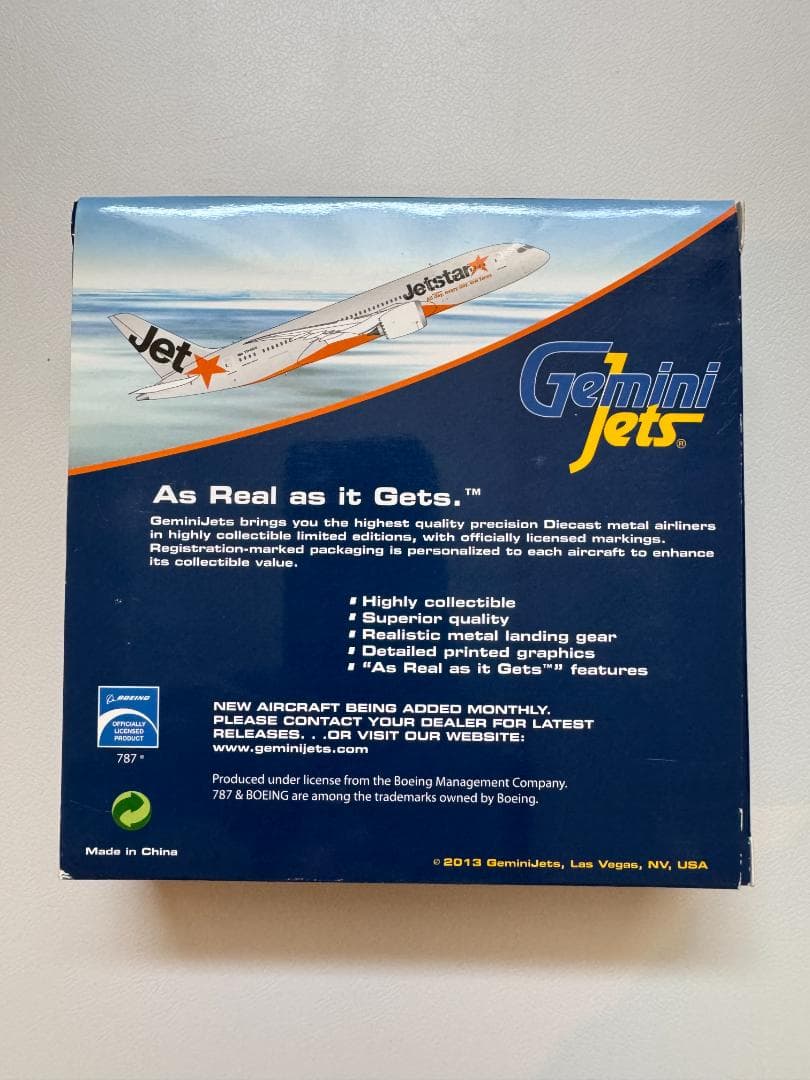 航空機・ヘリコプター Gemini Jets Jetstar Boeing 787-8 1:400