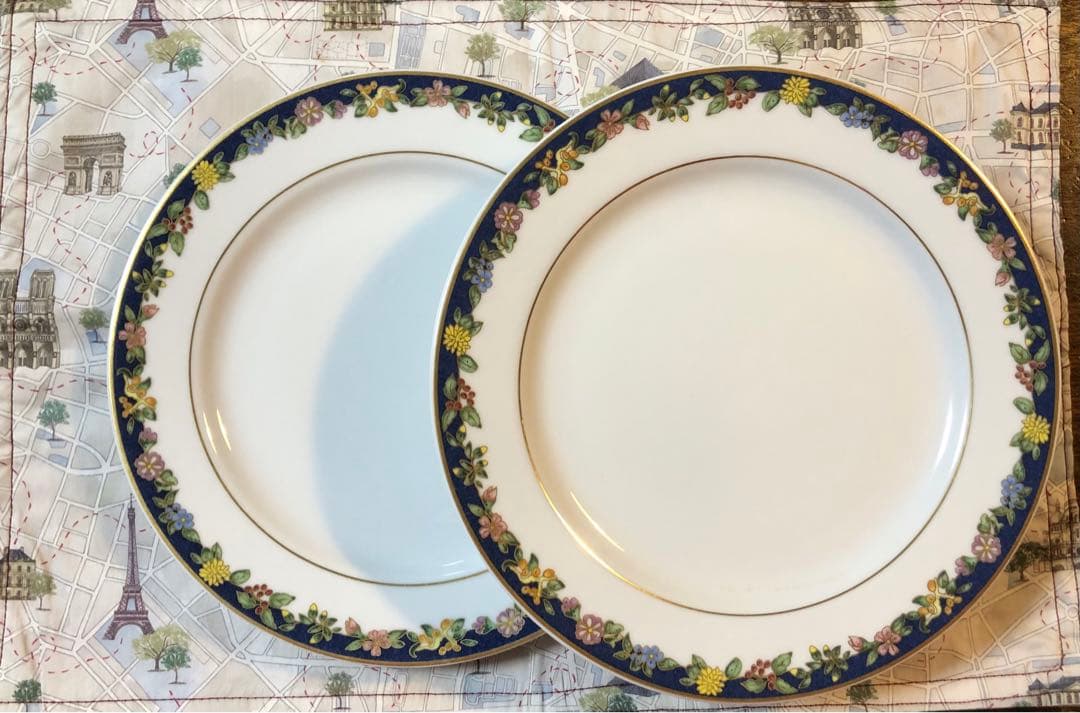 BERNARDAUDベルナルド フィオリニブルーデザート皿2枚