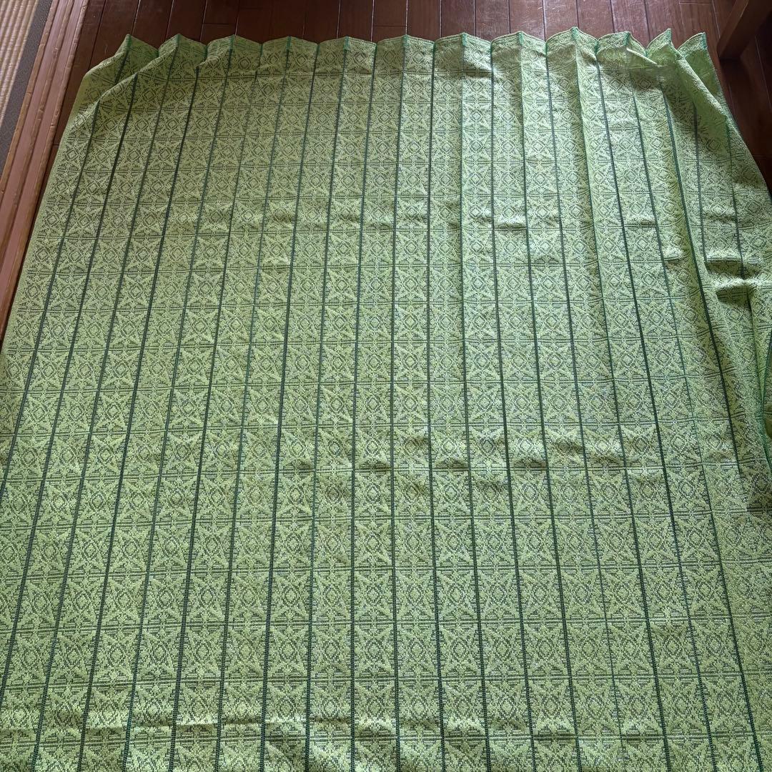 【新品】　昭和レトロ　レースカーテン　プリーツ　カーテン　２枚