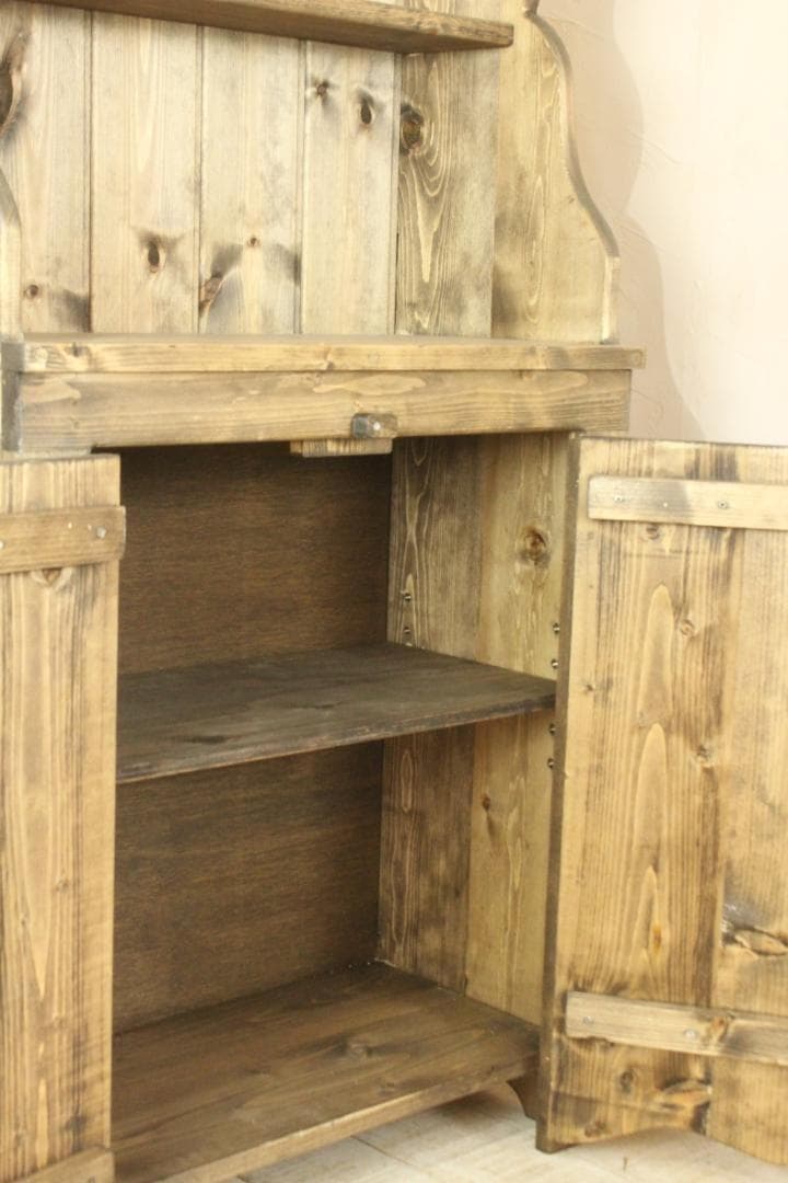 ハンドメイド　カップボード　エボニー色