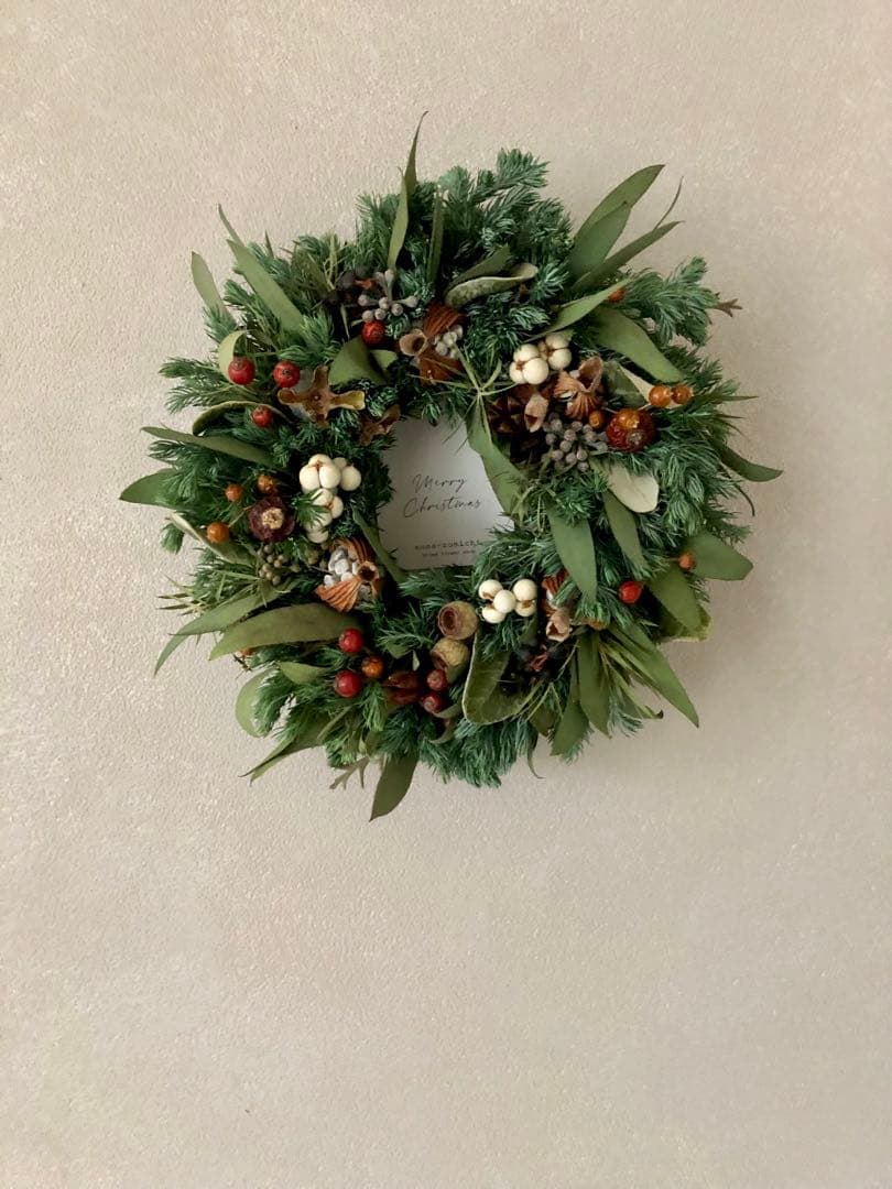 merry christmas 静かな森のラウンドリース　16〜20cm