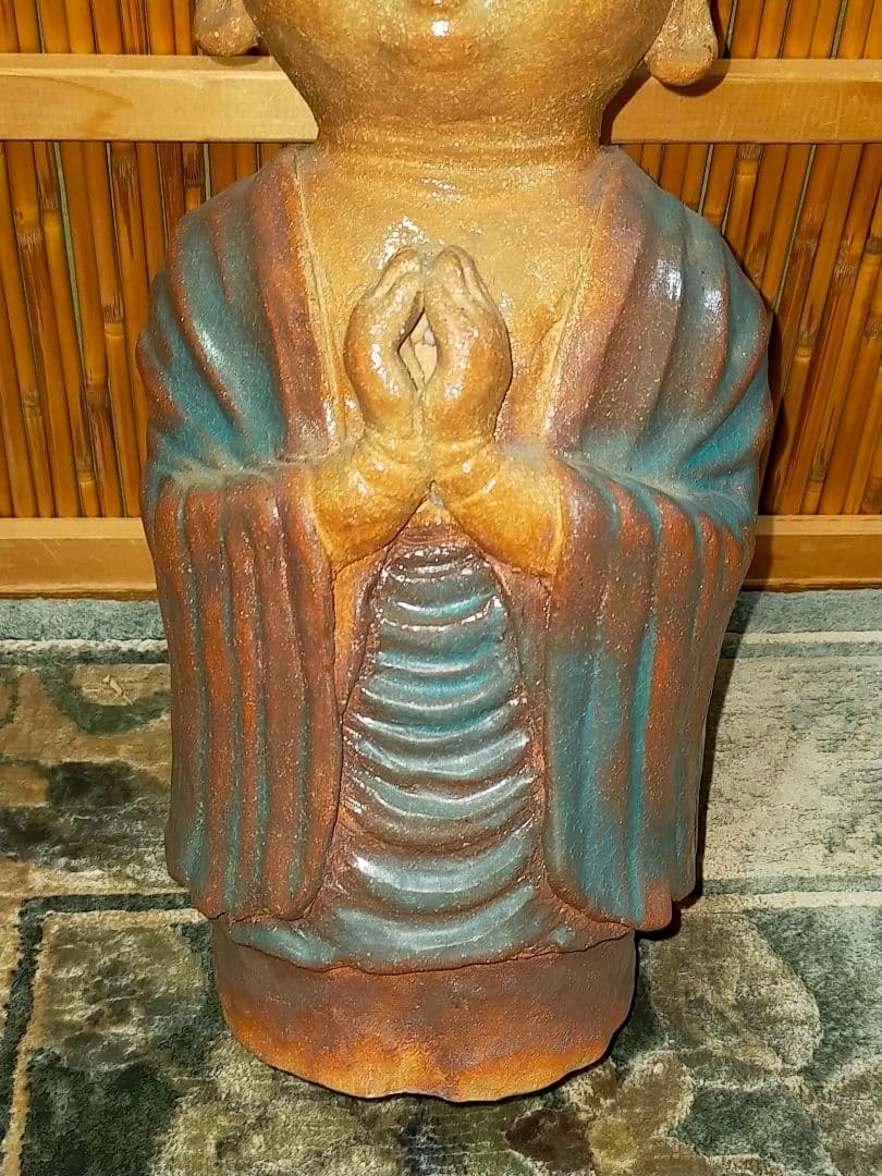 加藤高山（加藤純也）　地蔵尊　３１ｃｍ　共箱付き　お地蔵さま　仏像　仏具　仏壇