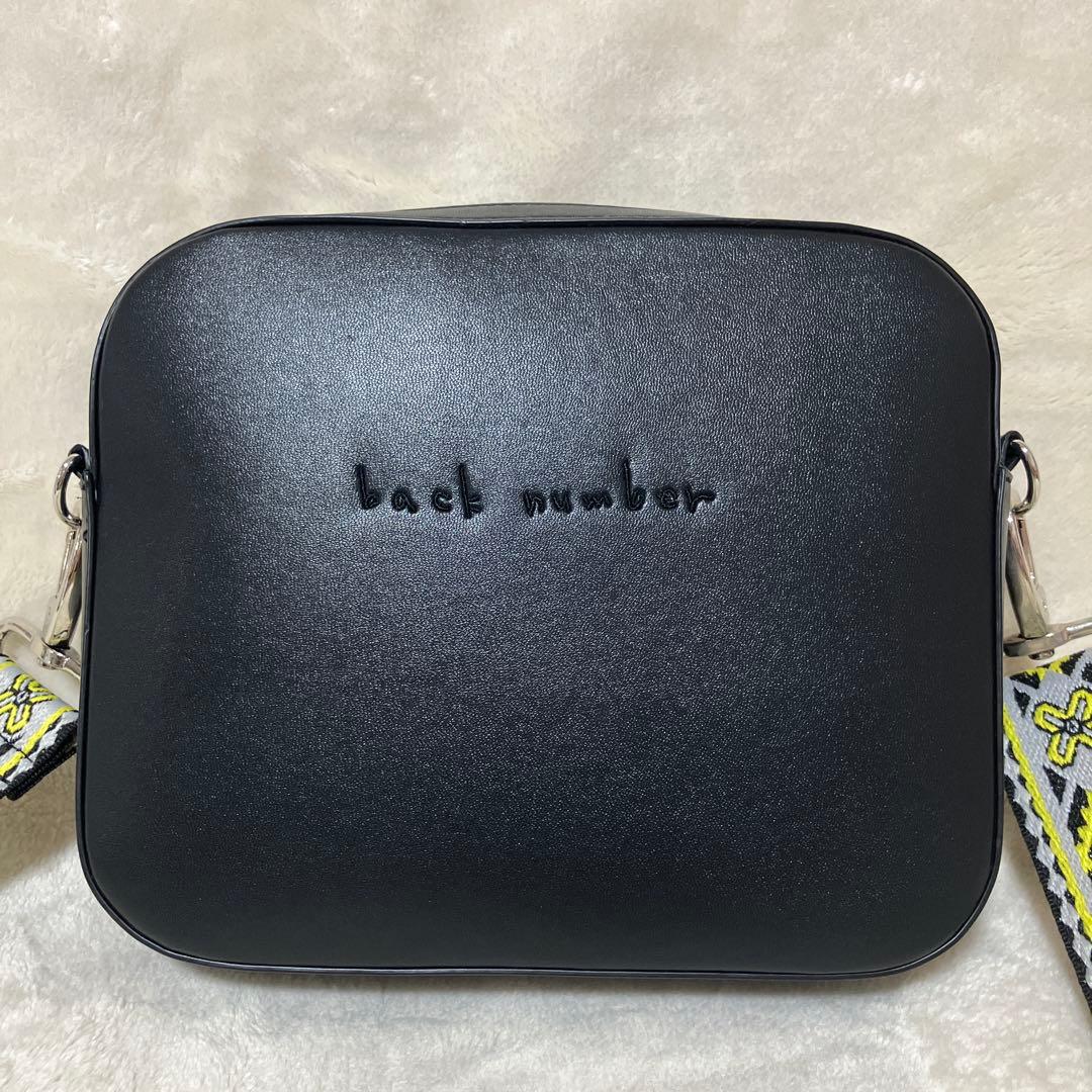 最終値下げ　back number 幾何学模様ストラップ バッグ　ブラック　黒