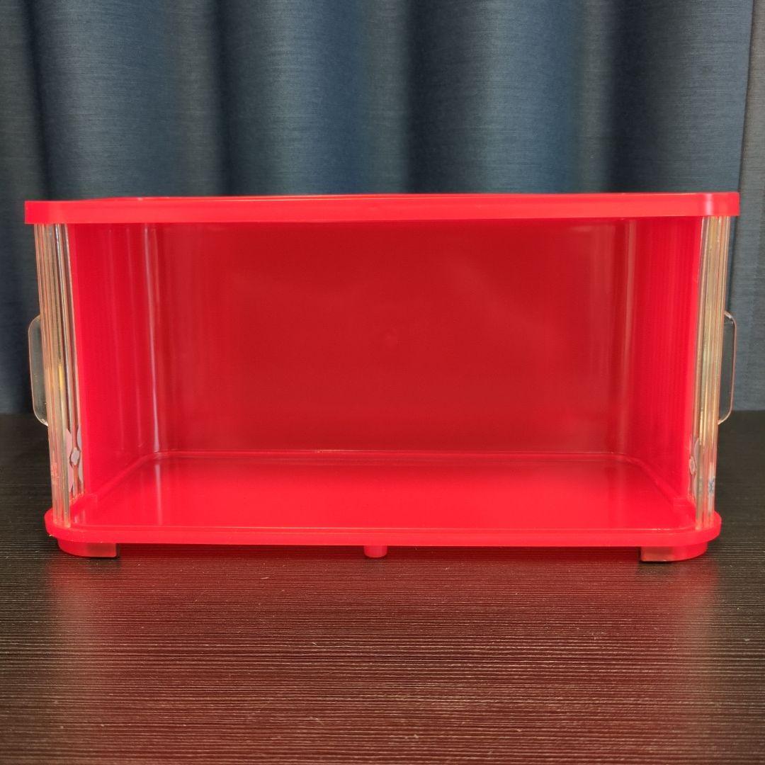 調味料ケース 赤 花柄 昭和レトロ 蛇腹スライド 収納