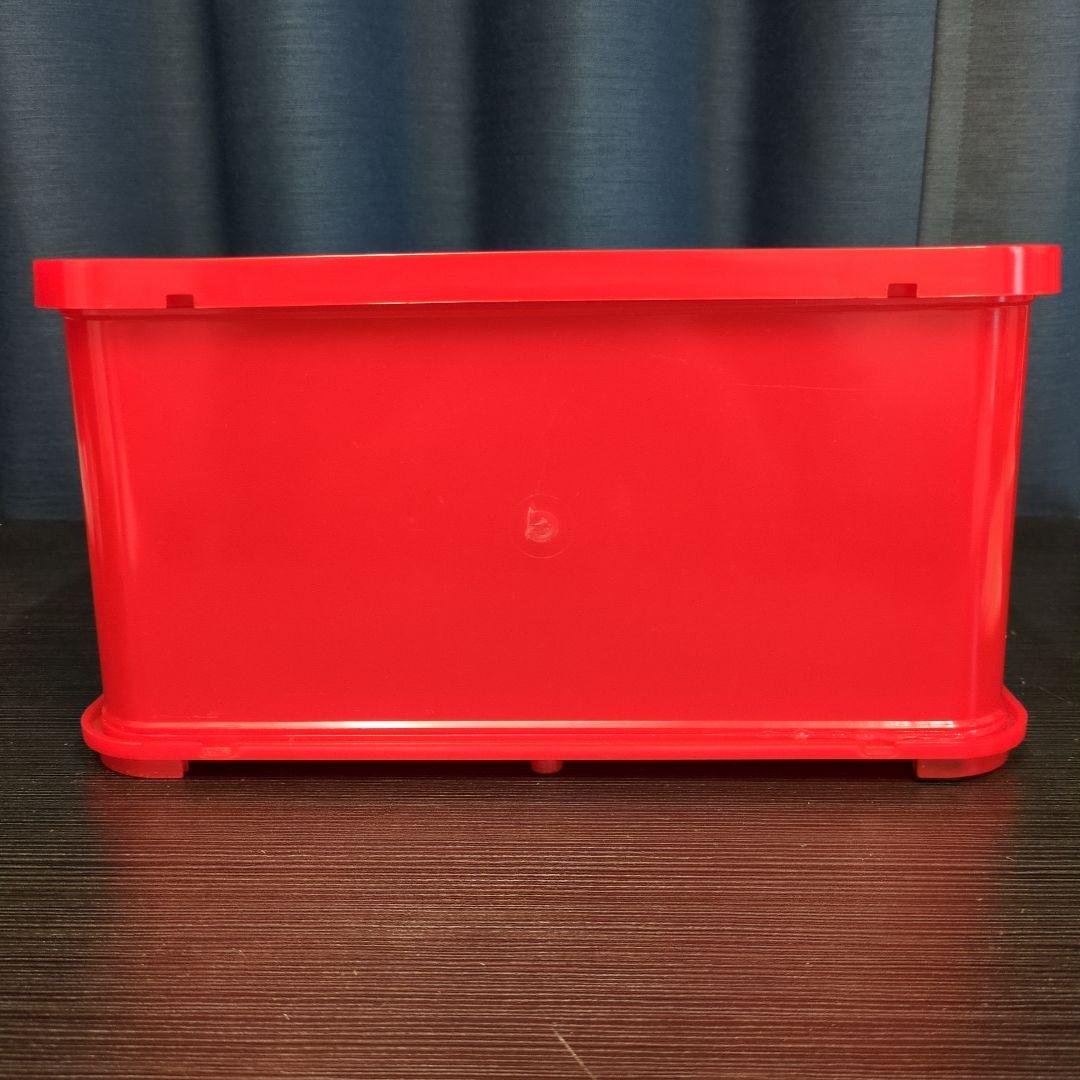 調味料ケース 赤 花柄 昭和レトロ 蛇腹スライド 収納