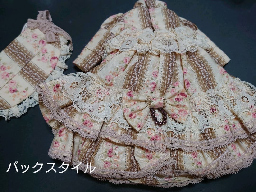 幼SD衣装★ 薔薇と紅茶染めレースのドレス