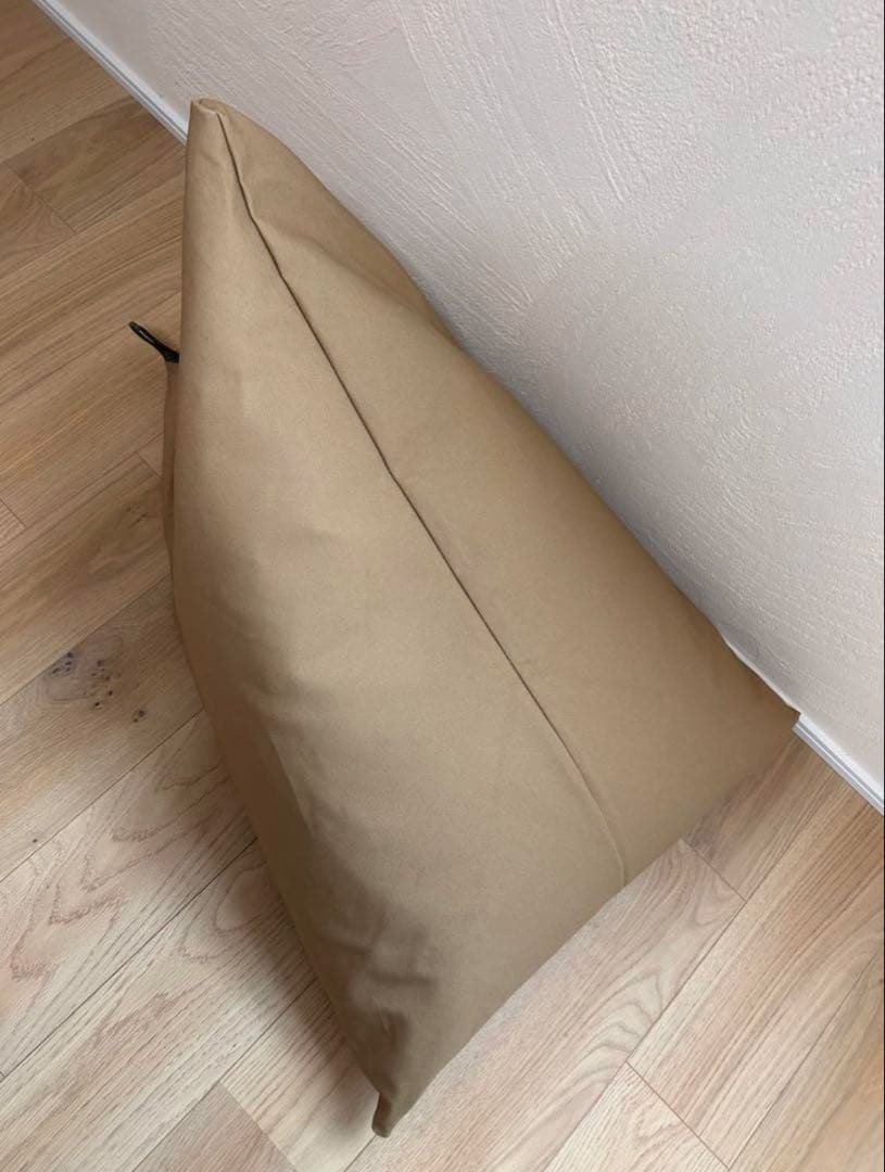 Tetra 三角ベージュビーズクッション