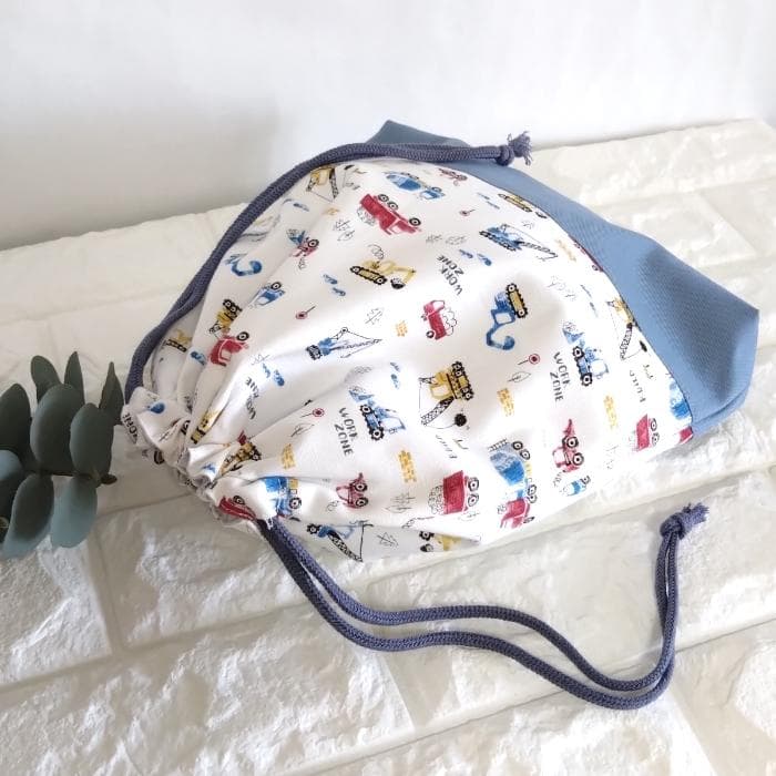 レッスンバッグ&上履き入れ&体操着袋・はたらく車　　＃n1380