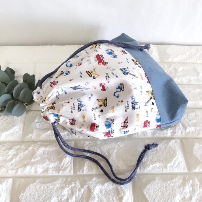 レッスンバッグ&上履き入れ&体操着袋・はたらく車　　＃n1380